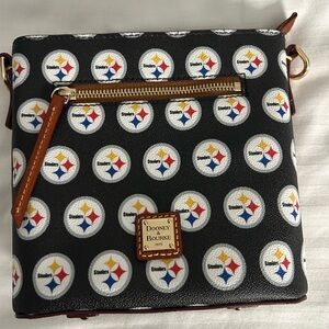 Dooney & Bourke Black Patterned Messenger Bag